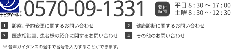 ナビダイヤルお問い合わせ先